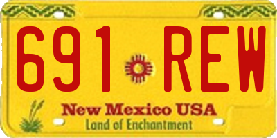 NM license plate 691REW