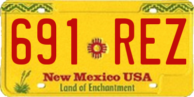 NM license plate 691REZ