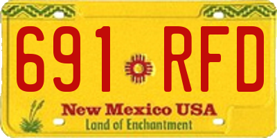 NM license plate 691RFD