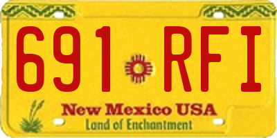 NM license plate 691RFI