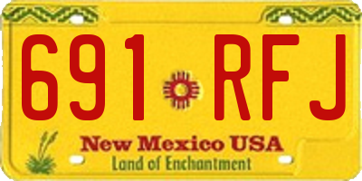 NM license plate 691RFJ