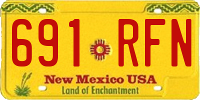 NM license plate 691RFN