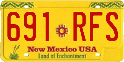 NM license plate 691RFS