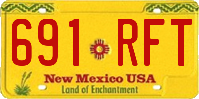 NM license plate 691RFT