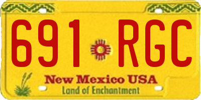 NM license plate 691RGC