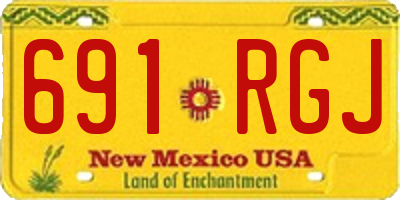 NM license plate 691RGJ