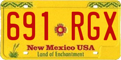 NM license plate 691RGX