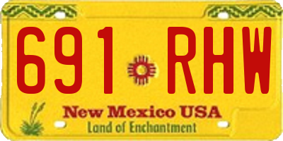 NM license plate 691RHW