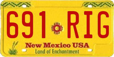 NM license plate 691RIG