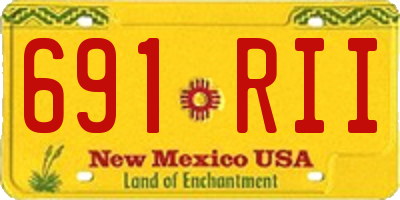 NM license plate 691RII