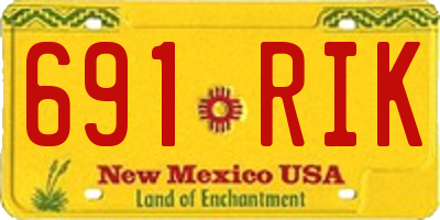 NM license plate 691RIK