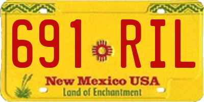 NM license plate 691RIL