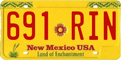 NM license plate 691RIN
