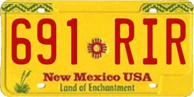 NM license plate 691RIR