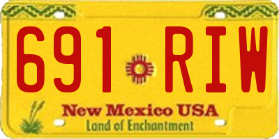 NM license plate 691RIW
