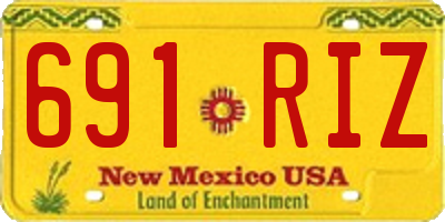 NM license plate 691RIZ