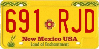 NM license plate 691RJD