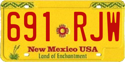 NM license plate 691RJW