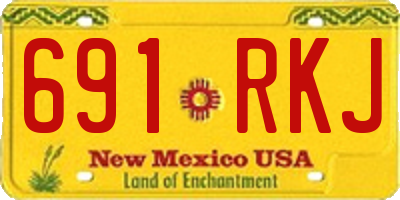 NM license plate 691RKJ
