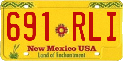 NM license plate 691RLI