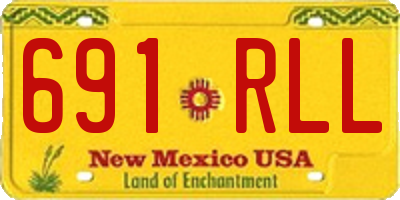 NM license plate 691RLL