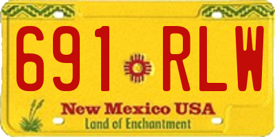 NM license plate 691RLW