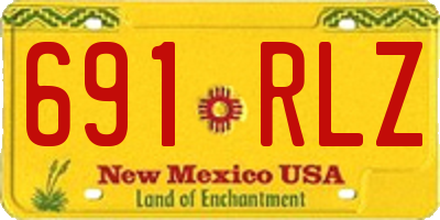 NM license plate 691RLZ