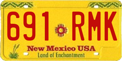 NM license plate 691RMK