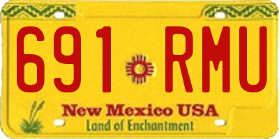 NM license plate 691RMU