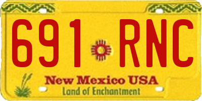 NM license plate 691RNC