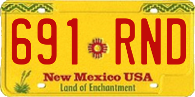 NM license plate 691RND