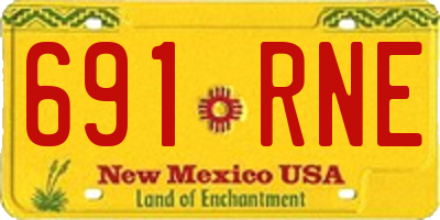 NM license plate 691RNE