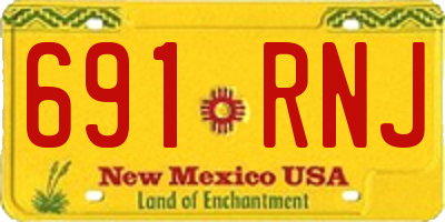 NM license plate 691RNJ