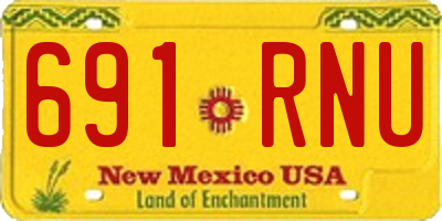 NM license plate 691RNU