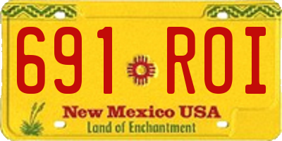 NM license plate 691ROI