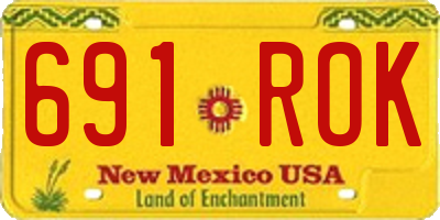 NM license plate 691ROK