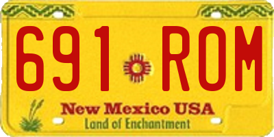NM license plate 691ROM