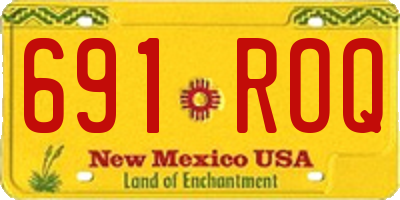NM license plate 691ROQ