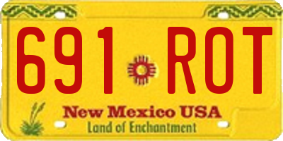 NM license plate 691ROT