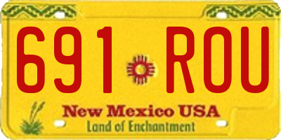 NM license plate 691ROU