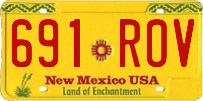 NM license plate 691ROV