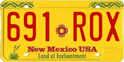 NM license plate 691ROX