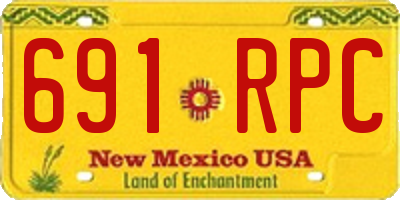 NM license plate 691RPC