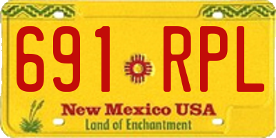 NM license plate 691RPL