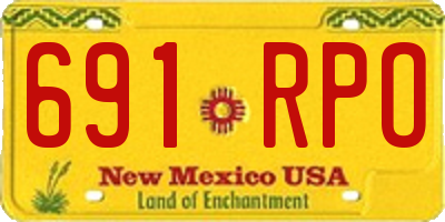 NM license plate 691RPO