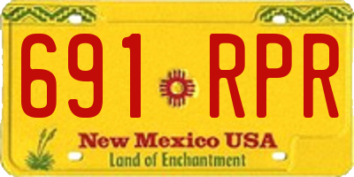 NM license plate 691RPR