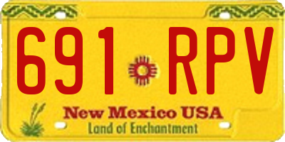 NM license plate 691RPV