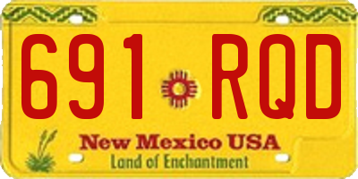 NM license plate 691RQD