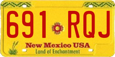 NM license plate 691RQJ