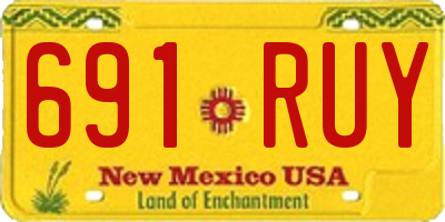 NM license plate 691RUY
